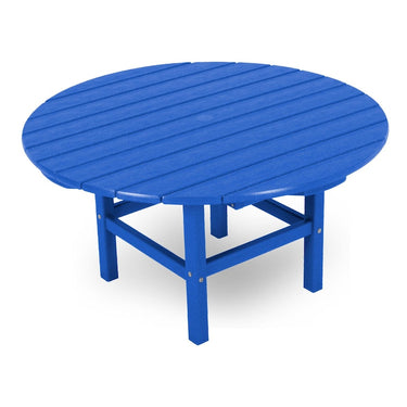 POLYWOOD 38-Inch Round Conversation Table - Pacific Blue